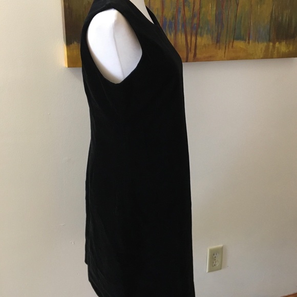 Vintage Ann Freeburg Classic Black Velvet Dress M Cocktail or Guest of Wedding - Picture 10 of 12